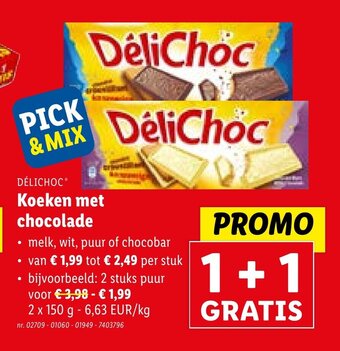 Lidl Koeken met chocolade aanbieding