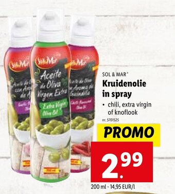 Lidl Kruidenolie in spray aanbieding