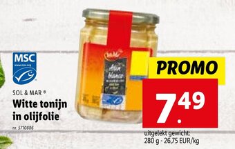 Lidl Witte tonijn in olijfolie aanbieding
