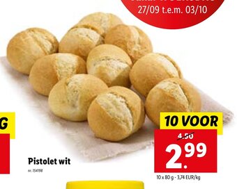 Lidl Pistolet wit aanbieding