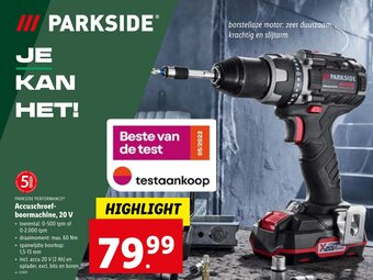Lidl Accuschroefboormachine, 20 V aanbieding