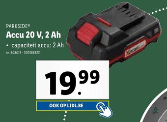Accu 20 V, 2 Ah