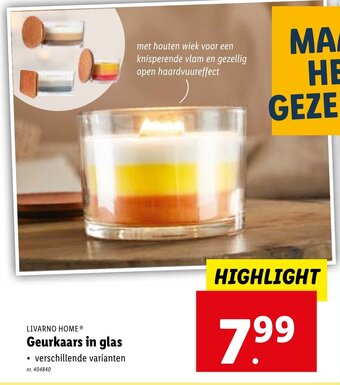 Lidl Geurkaars in glas aanbieding