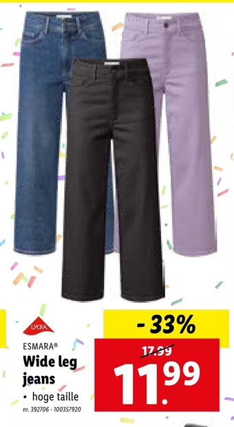 Lidl Wide leg jeans aanbieding