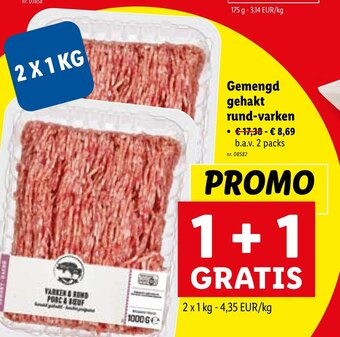 Gemengd gehakt rund varken