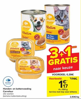 Carrefour Market Honden- en kattenvoeding aanbieding