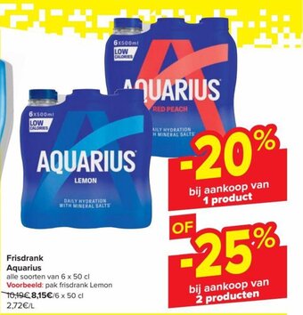 Carrefour Market Frisdrank Aquarius aanbieding