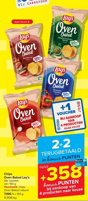 Carrefour Market Chips Oven Baked Lay's aanbieding
