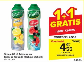 Siroop (60 cl) Teisseire en Teisseire for Soda Machine (385 ml)