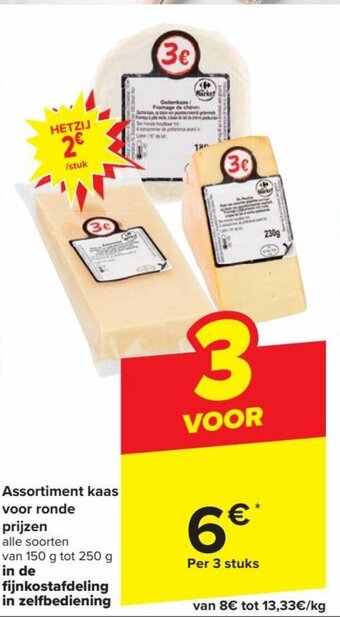 Carrefour Market Assortiment kaas voor ronde prijzen aanbieding