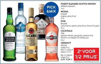 Alvo Vermout martini rosato 75 cl, fi ero 1 l, rosso of bianco 1 l-1,5 l aanbieding