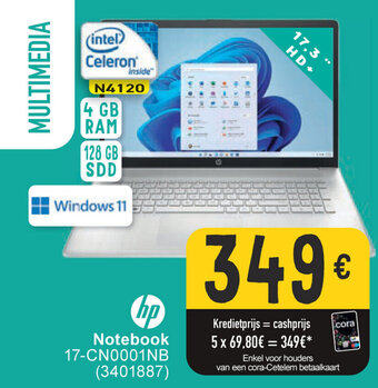 Cora Notebook aanbieding