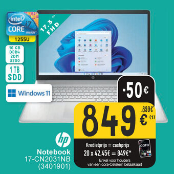 Cora Notebook aanbieding