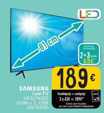 Cora SAMSUNG Led-TV 81 cm aanbieding