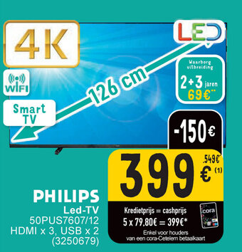 Cora PHILIPS Led-TV 126 cm aanbieding
