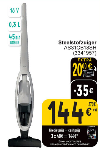 Cora Steelstofzuiger aanbieding