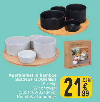 Cora Aperitiefset in bamboe aanbieding