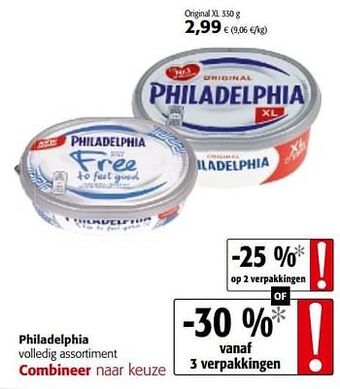 Colruyt Philadelphia original xl aanbieding