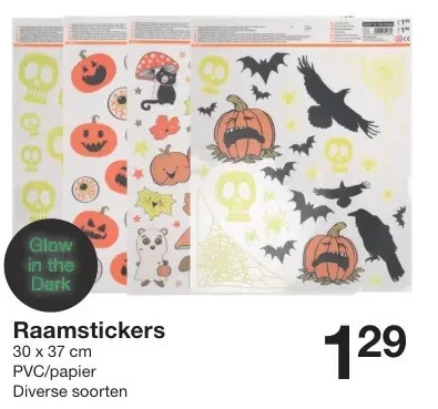 Zeeman Raamstickers aanbieding