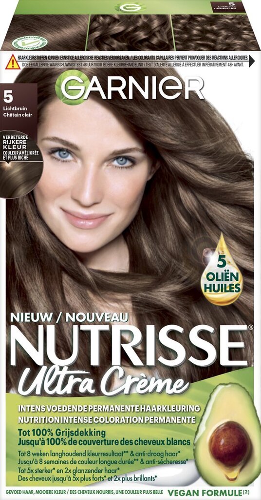 Bol.com Garnier nutrisse crème - 50 natuurlijk lichtbruin - haarverf aanbieding