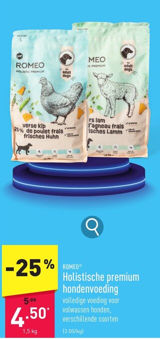 ALDI Holistische premium hondenvoeding aanbieding