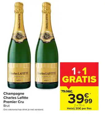 Carrefour Brut Champagne Charles Lafitte Premier Cru aanbieding