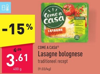 ALDI Lasagne bolognese 400 g aanbieding