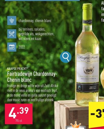 ALDI Fairtradewijn Chardonnay-Chenin blanc aanbieding