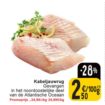Cora Kabeljauwrug aanbieding