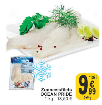 Cora Zonnevisfilets OCEAN PRIDE 540 g aanbieding