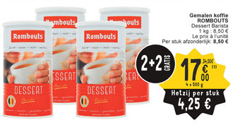 Cora Gemalen koffie ROMBOUTS aanbieding