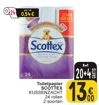 Cora Toiletpapier SCOTTEX aanbieding