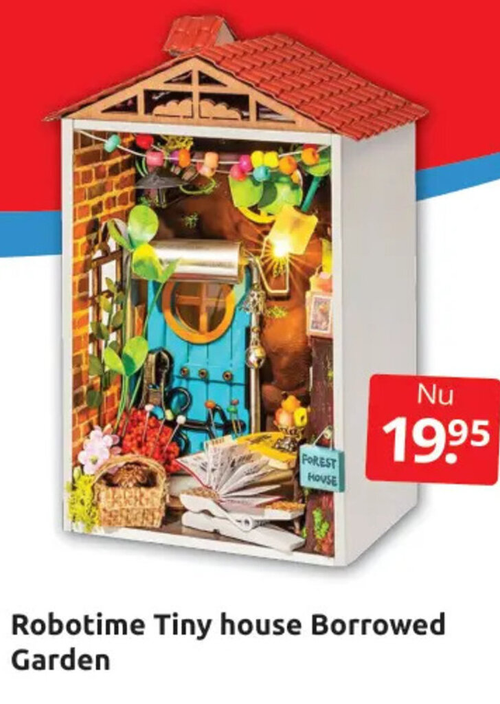 Boekenvoordeel Robotime Tiny house Borrowed Garden aanbieding