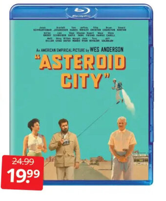 Boekenvoordeel Asteroid City Blueray Disc aanbieding