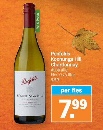 Albert Heijn Penfolds koonunga hill chardonnay aanbieding