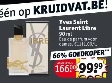 Kruidvat Yves saint laurent libre 90 ml aanbieding