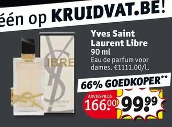 Kruidvat Yves saint laurent libre 90 ml aanbieding