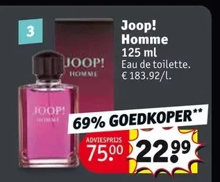 Kruidvat Joop! homme 125 ml aanbieding