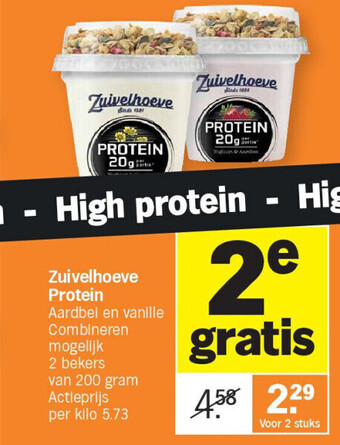 Albert Heijn Zuivelhoeve protein aanbieding