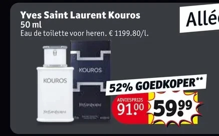 Kruidvat Yves saint laurent kouros 50 ml aanbieding