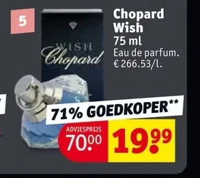 Kruidvat Chopard wish 75 ml aanbieding
