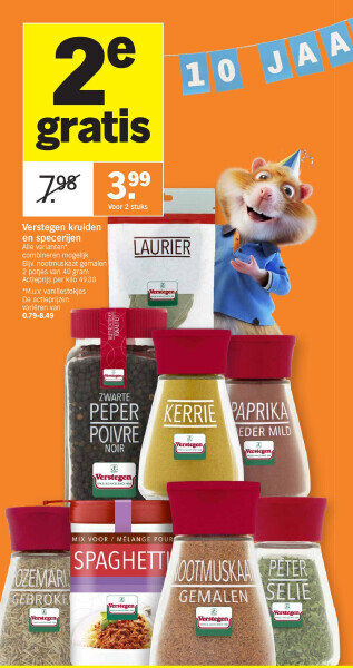 Albert Heijn Verstegen kruiden en specerijen aanbieding