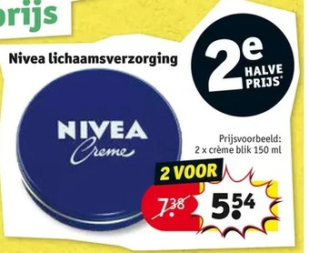 Kruidvat Nivea lichaamsverzorging aanbieding