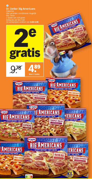 Albert Heijn Dr. oetker big americans aanbieding