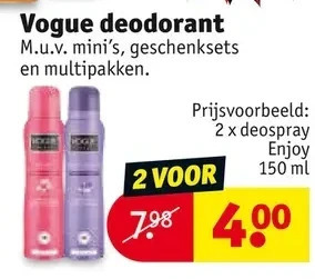Kruidvat Vogue deodorant aanbieding
