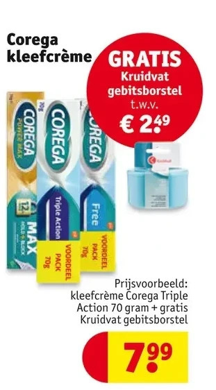 Kruidvat Corega kleefcrème aanbieding
