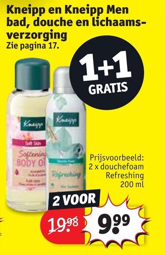 Kruidvat Kneipp en Kneipp Men bad, douche en lichaamsverzorging aanbieding