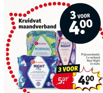 Kruidvat Kruidvat maandverband aanbieding