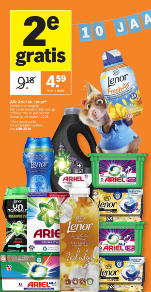 Albert Heijn Alle ariel en lenor aanbieding