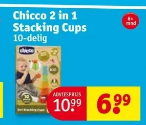 Kruidvat Chicco 2 in 1 stacking cups 10-delig aanbieding